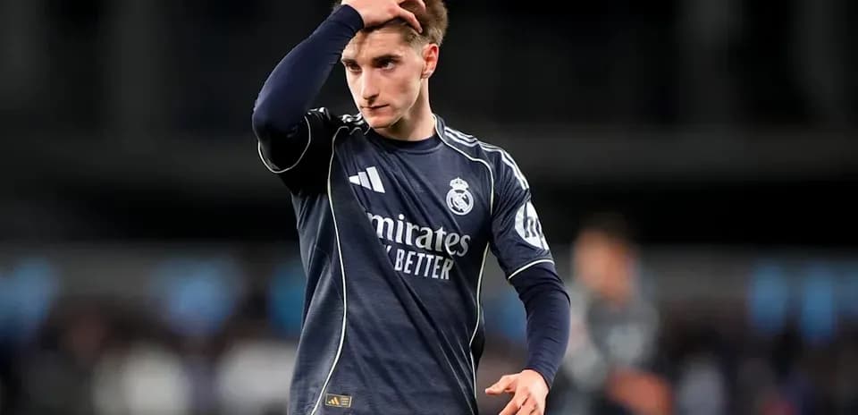 Real Madrid player reacting during a match