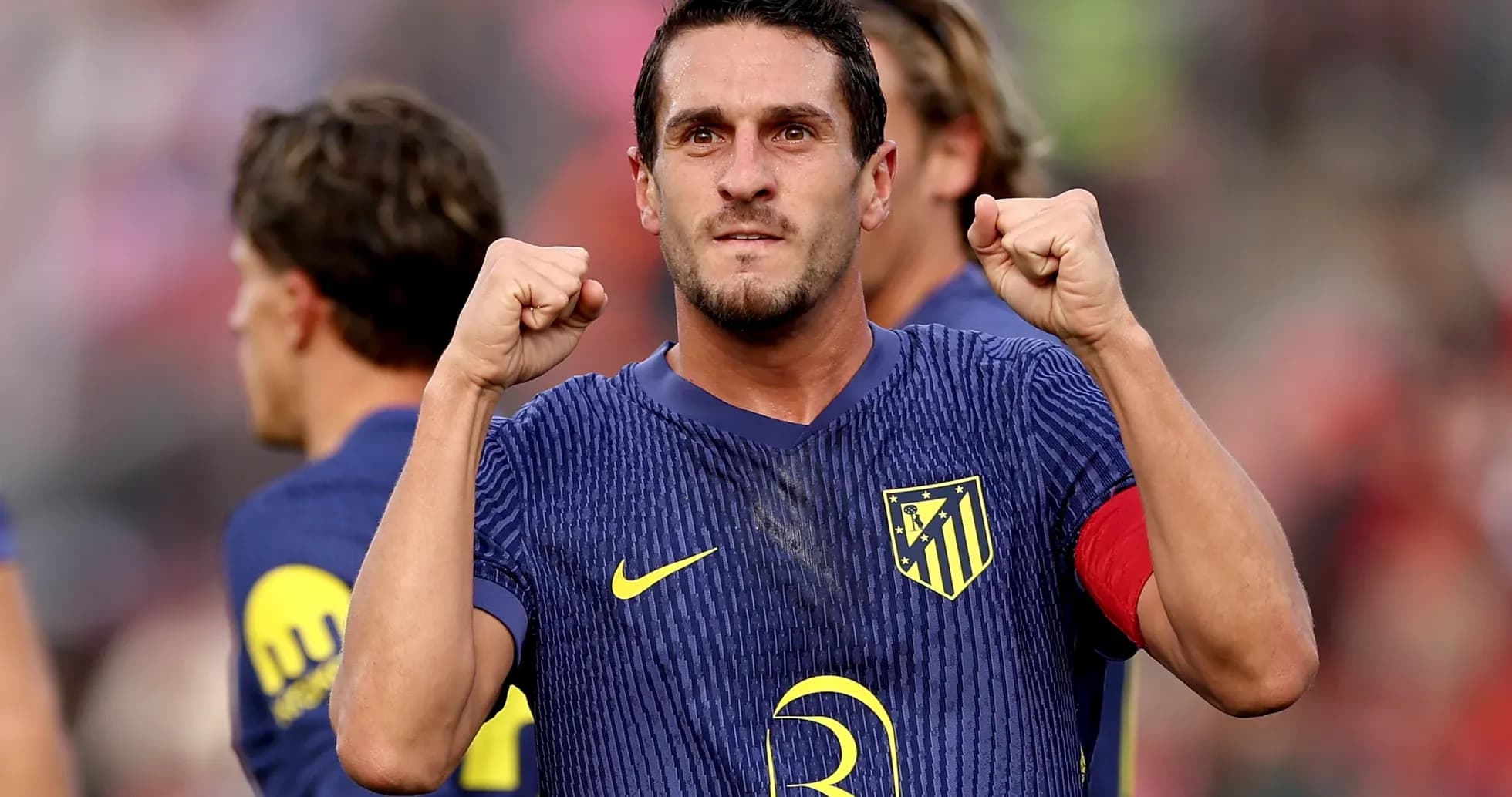 Atletico Madrid player celebrating during match