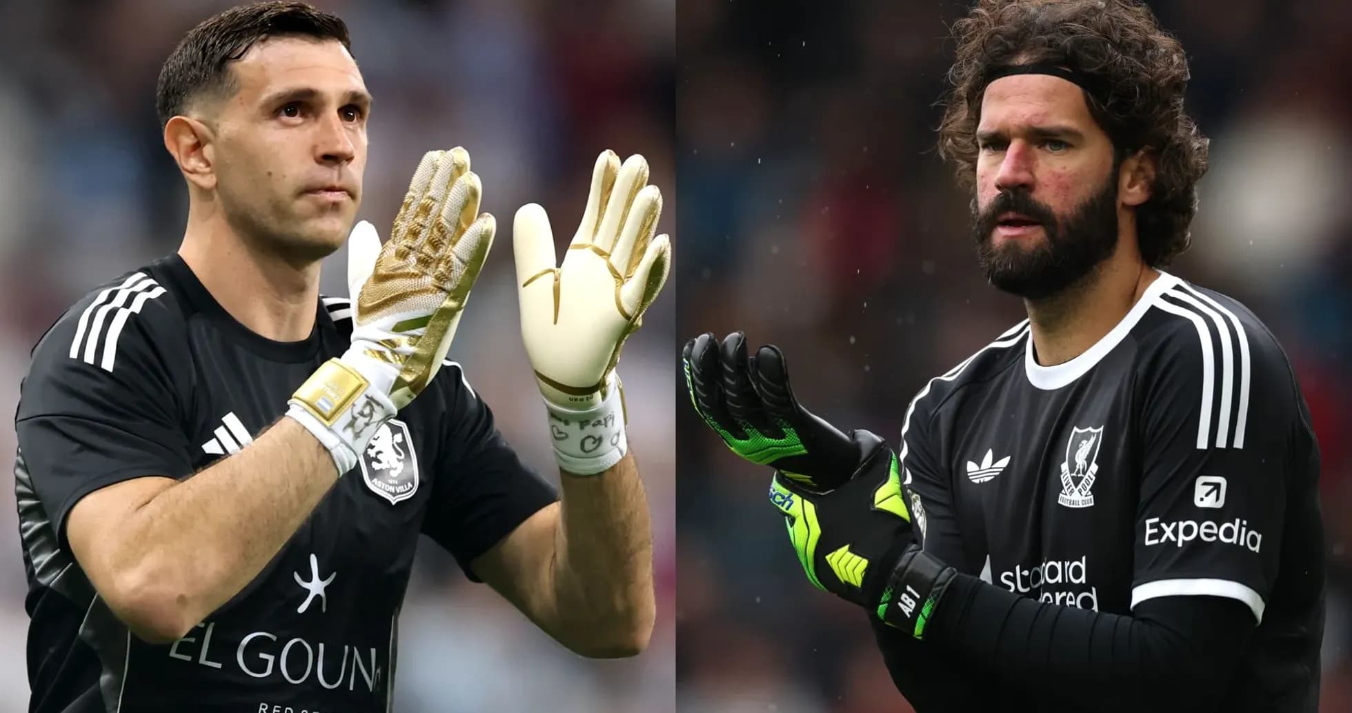 Two goalkeepers preparing for a match on field