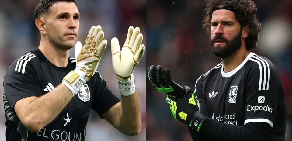 Two goalkeepers preparing for a match on field
