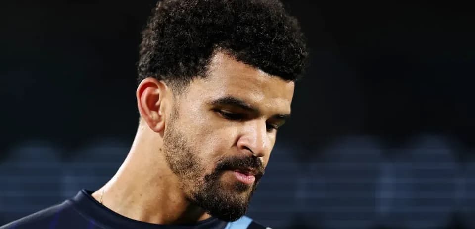 Player looking down during training session
