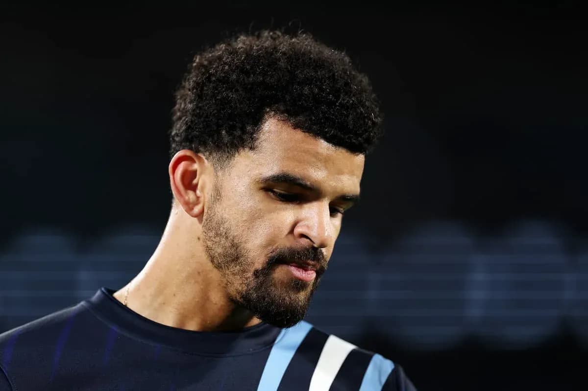 Player looking down during training session