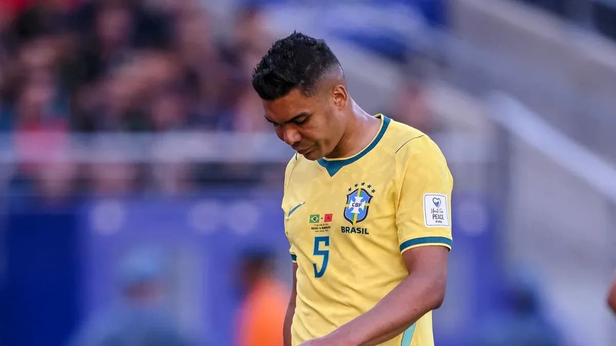 Brazilian player walking off field during match