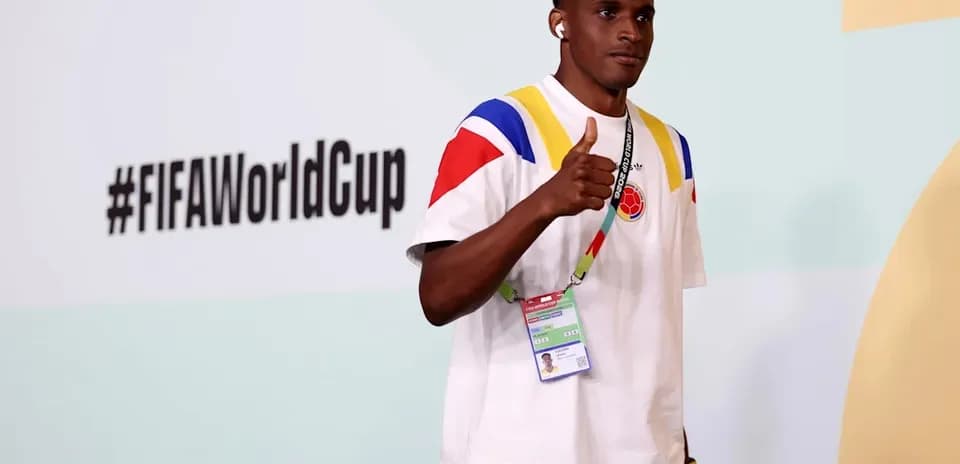 Player giving a thumbs up at FIFA World Cup event