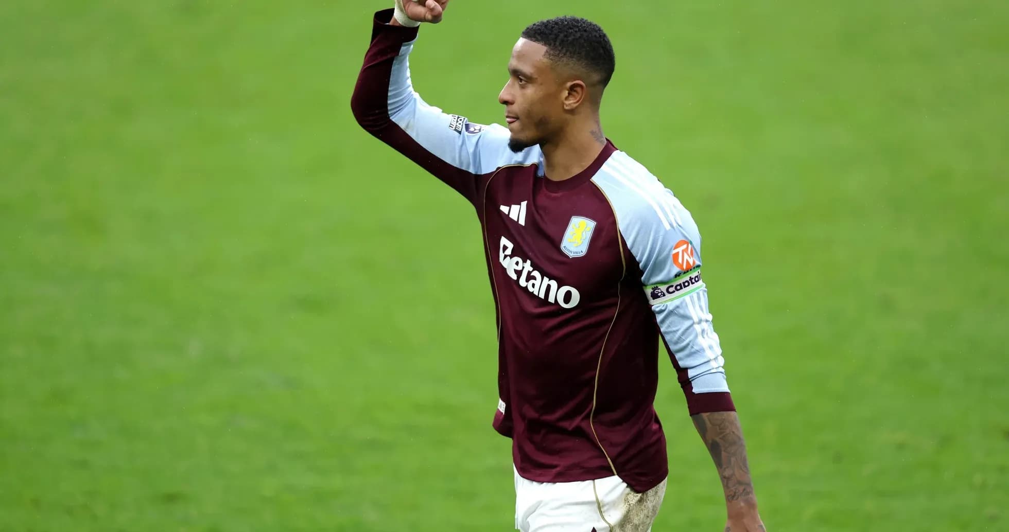 Aston Villa player celebrating during a match