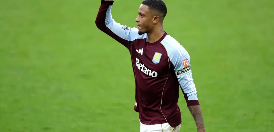 Aston Villa player celebrating during a match