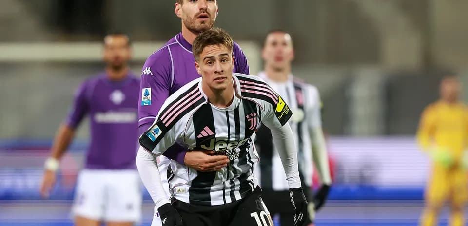Juventus players in action against Fiorentina