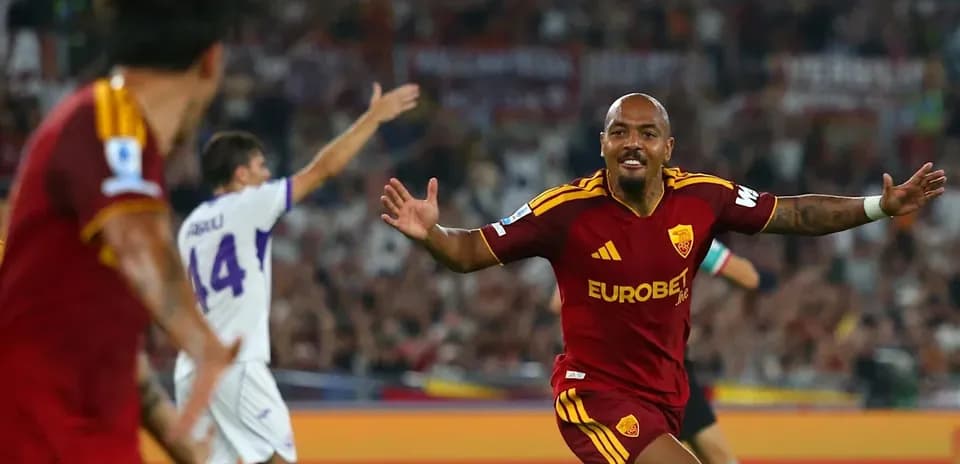 Player celebrating after scoring a goal in match