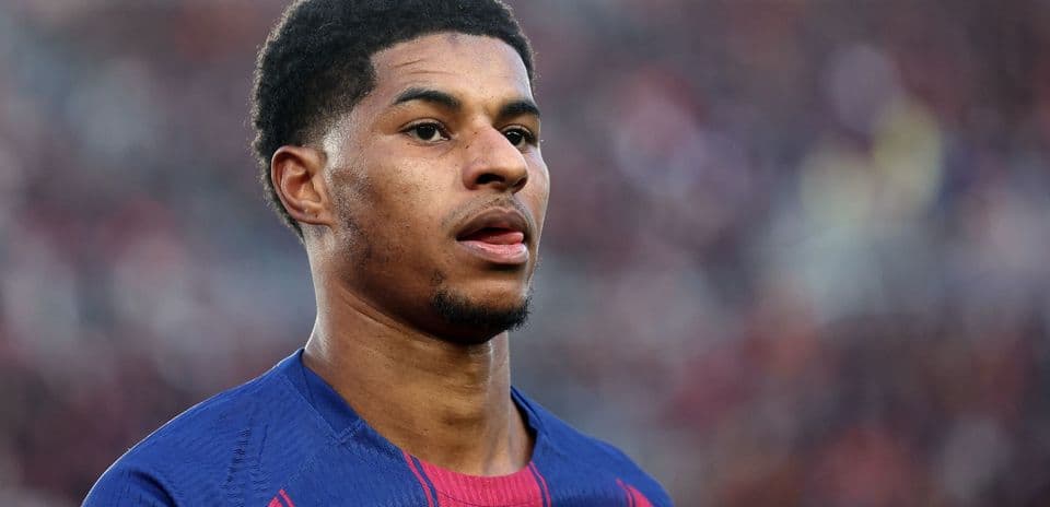 Football player in Barcelona kit on the pitch