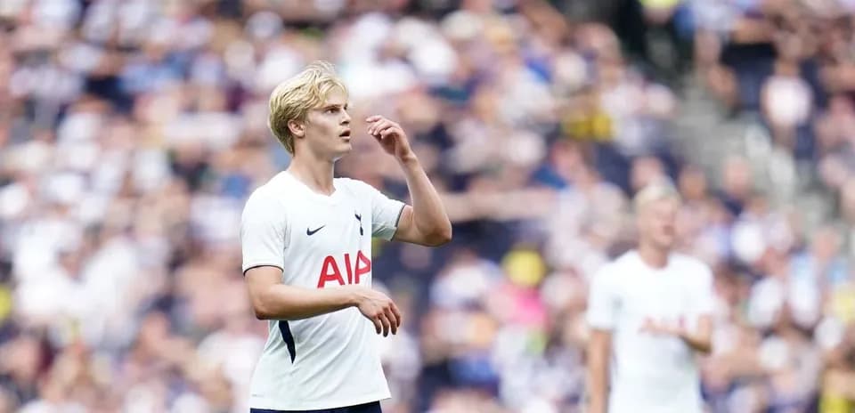 Player in Tottenham kit during match action