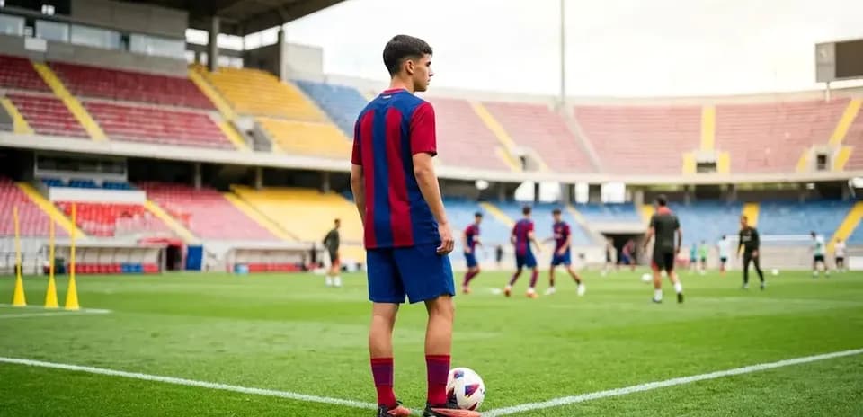Player preparing to take a corner kick on field
