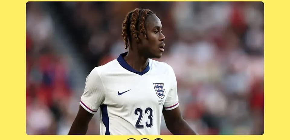 Player in England kit during match on field