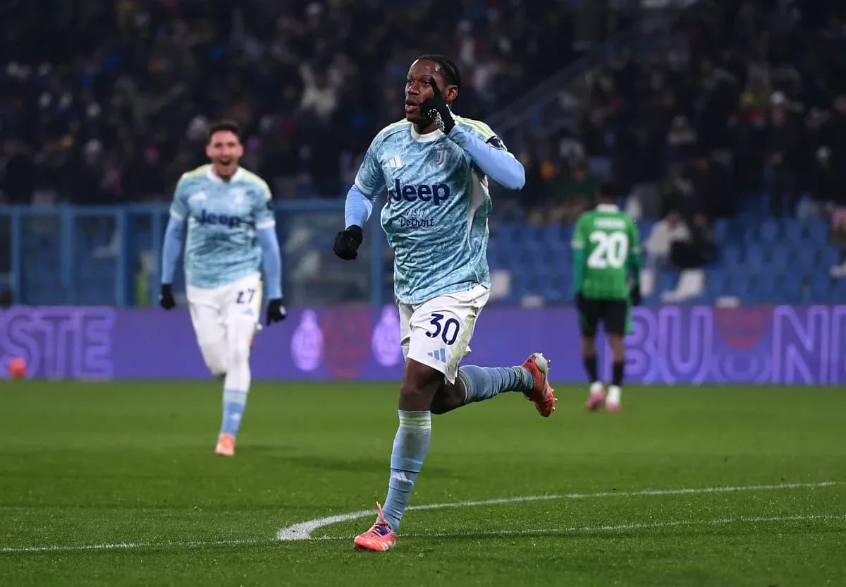Juventus player celebrating a goal during match