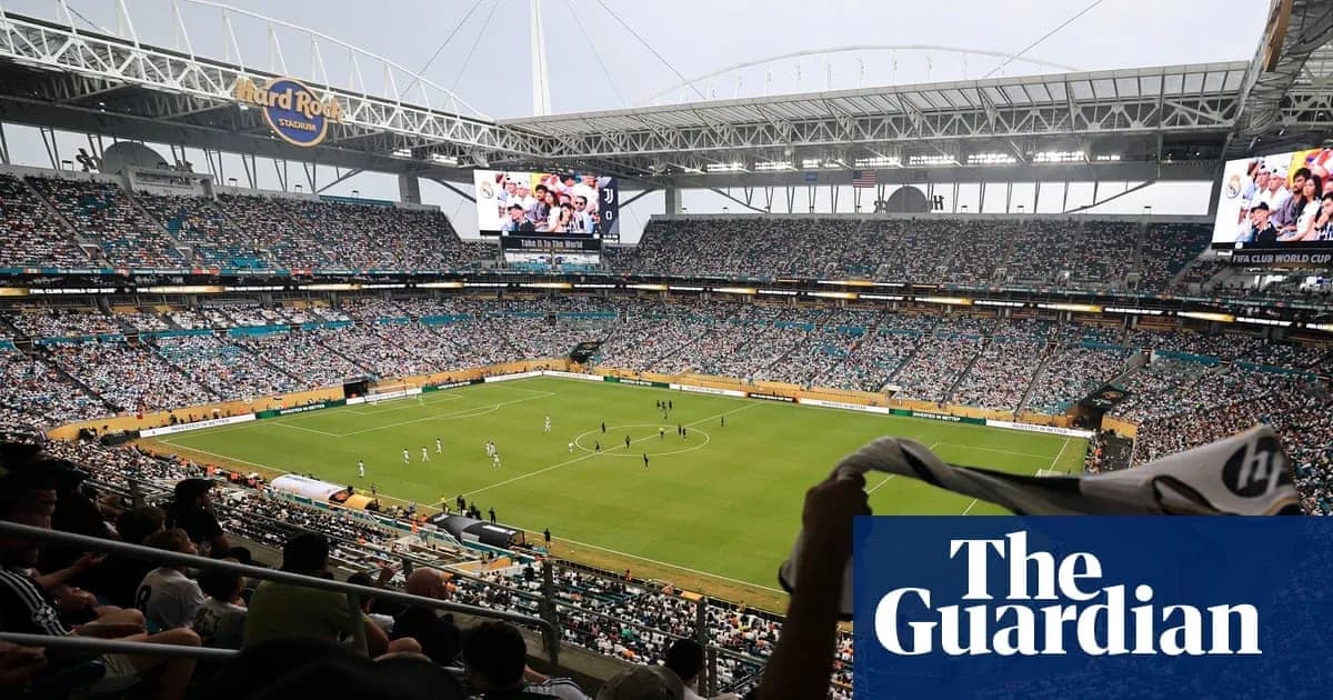 View of packed stadium during soccer match