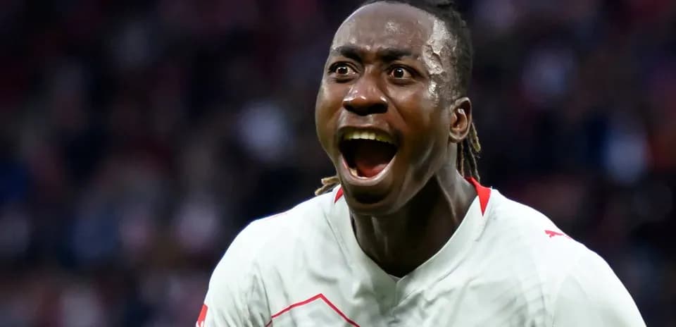 Player celebrating a goal during a match
