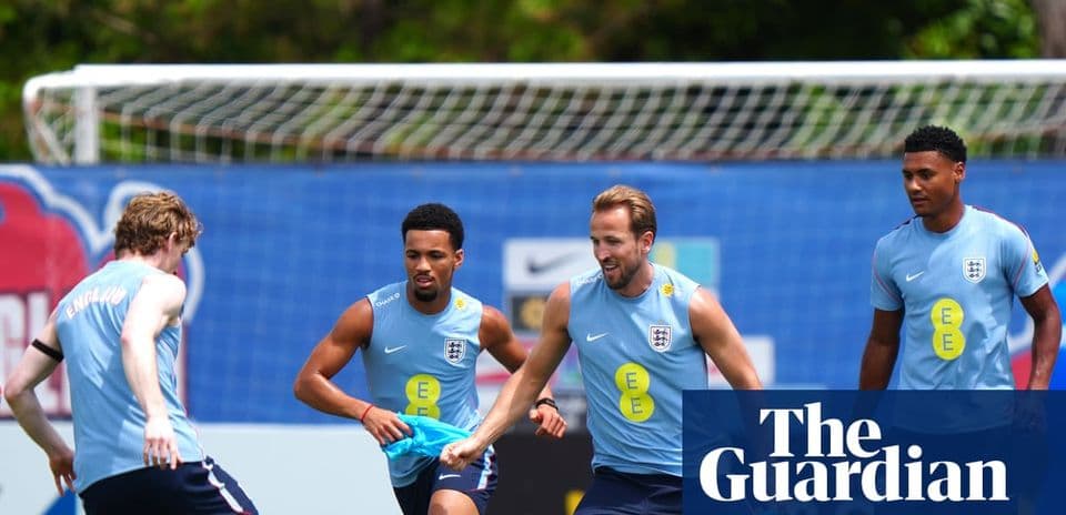 England players training together on the pitch