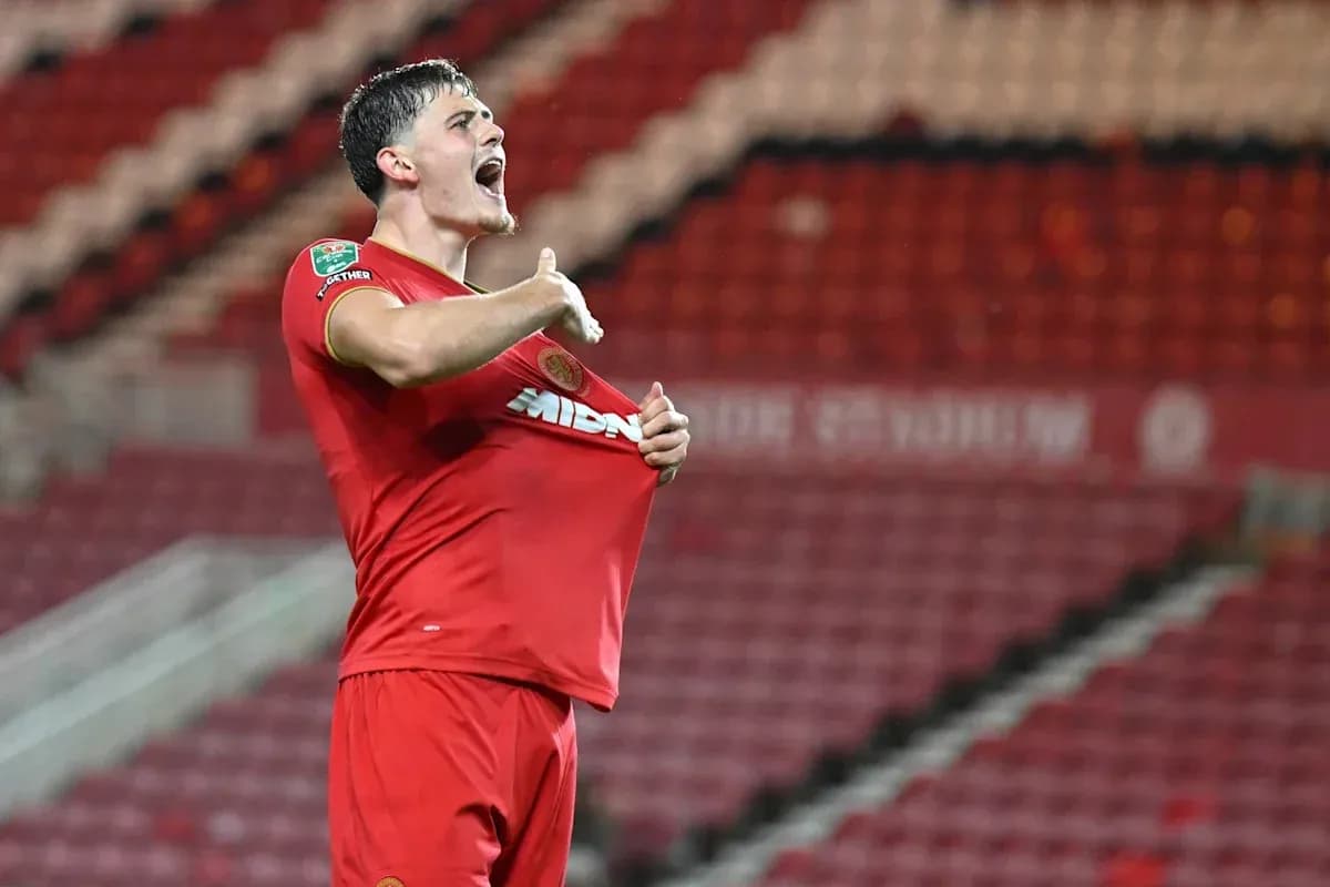 Player celebrating and pulling shirt after scoring