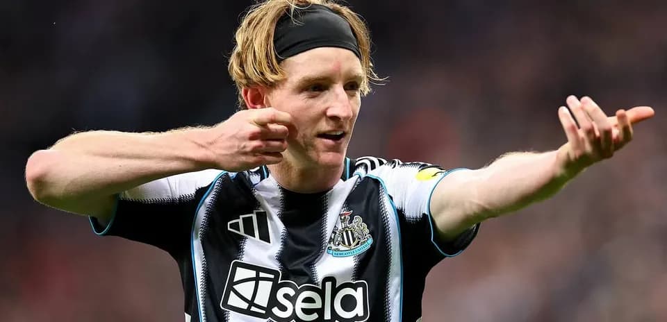 Newcastle player gesturing during a match