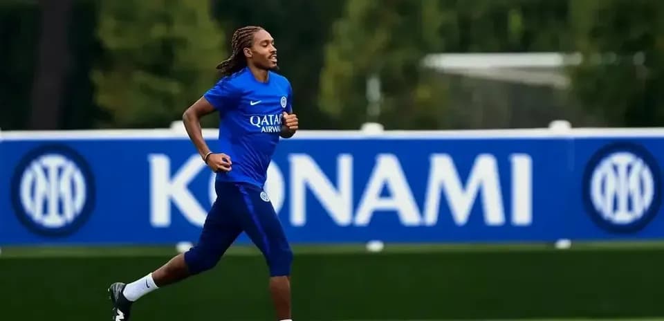 Player jogging during training session on field