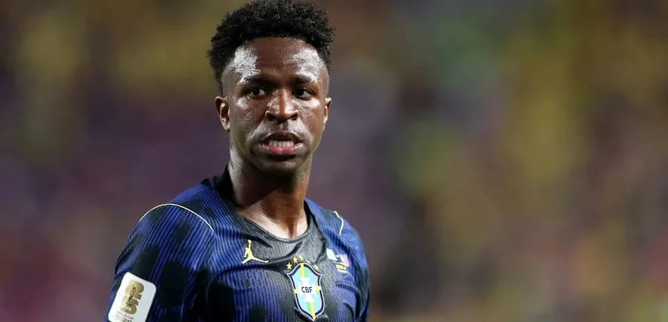 Player in Brazil jersey during match action