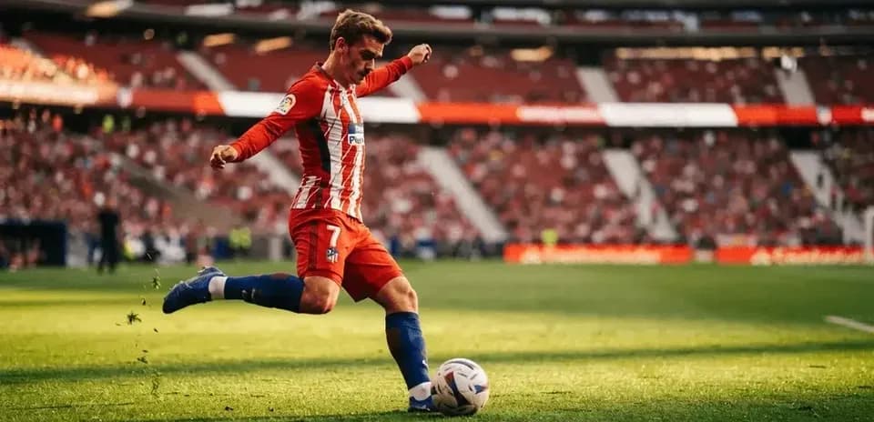 Player kicking the ball during a match