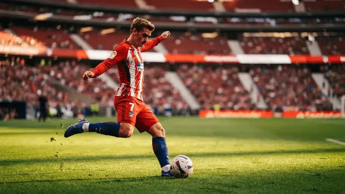 Player kicking the ball during a match