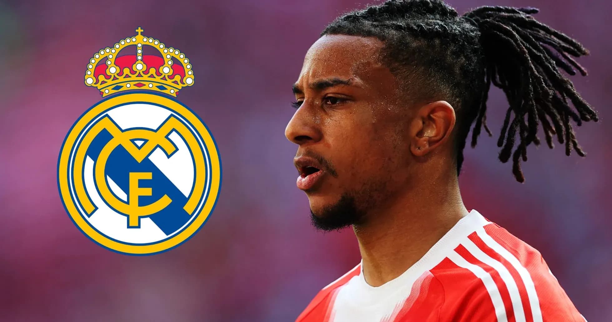 Player in red jersey with Real Madrid logo