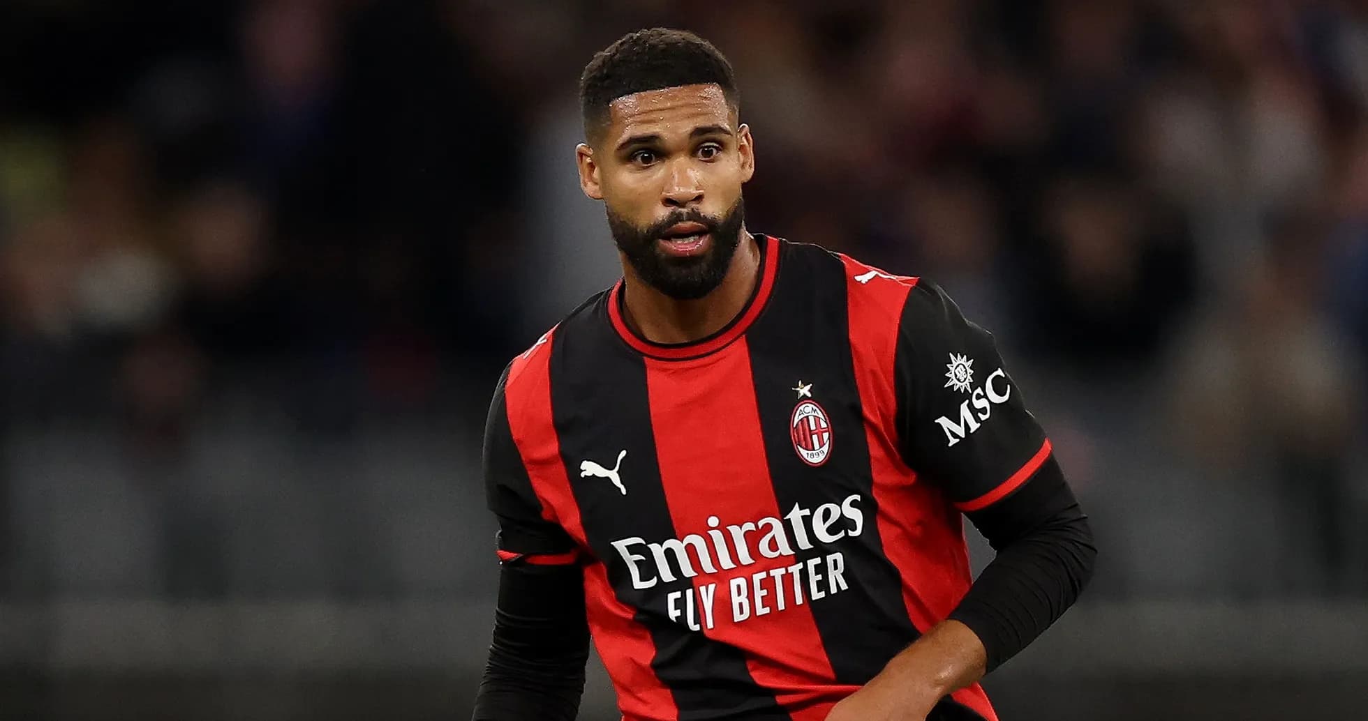 AC Milan player on the field during match