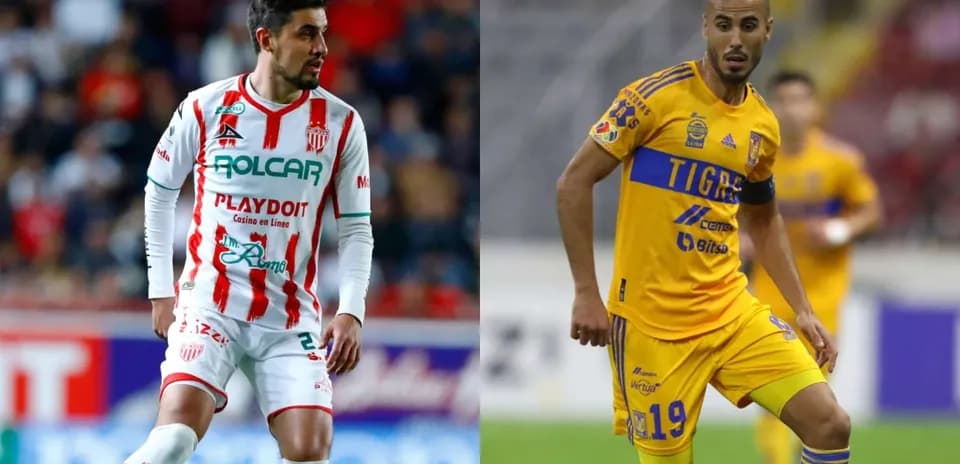 Tigres UANL and Necaxa players during match