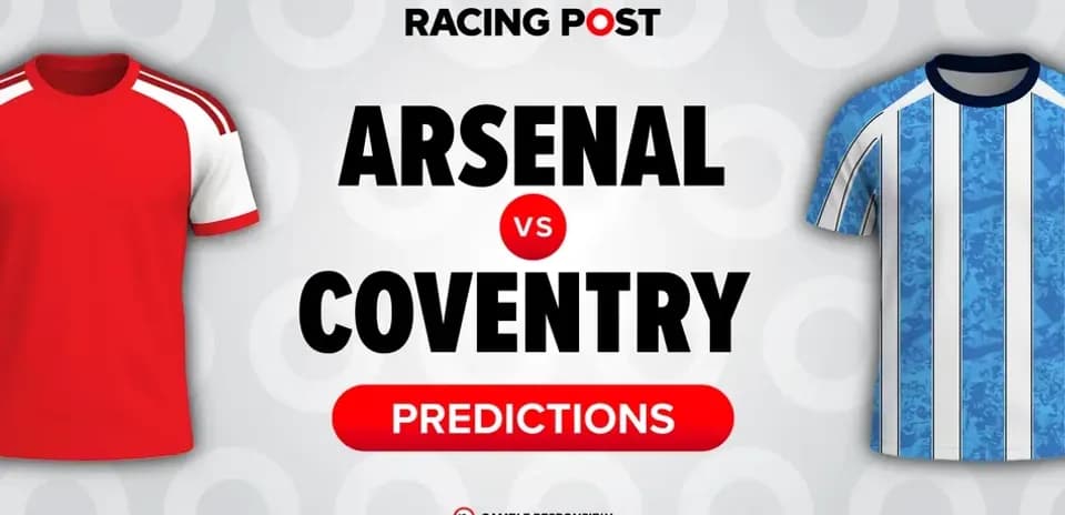 Arsenal and Coventry team jerseys with match predictions