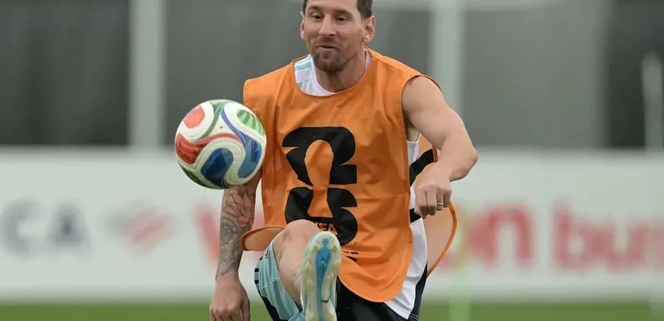Player training with ball during practice session