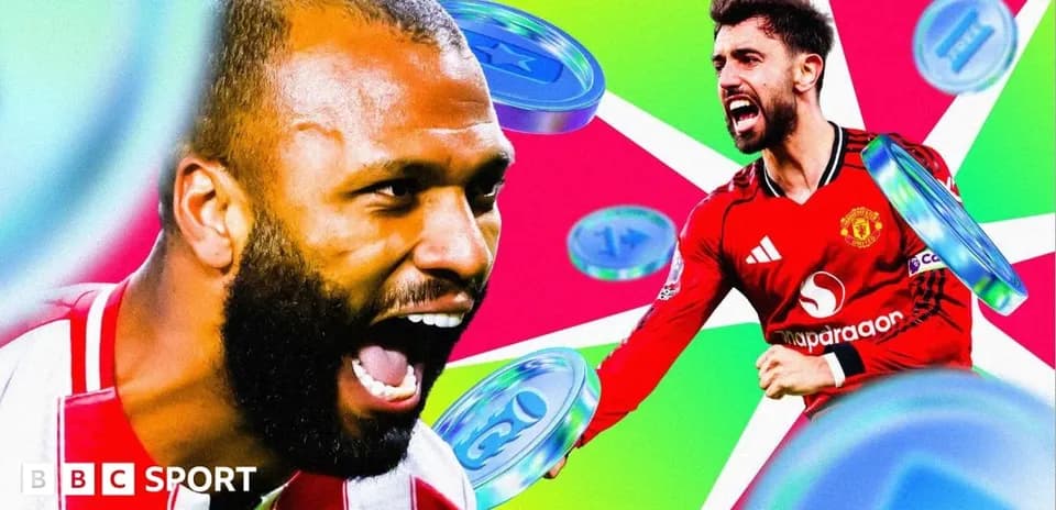 Two players celebrating with vibrant background and coins