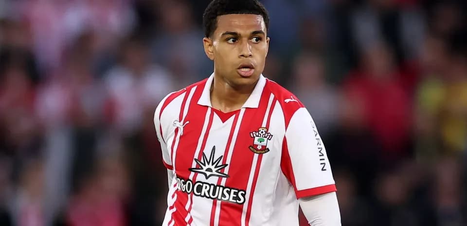 Player in Southampton FC jersey during match