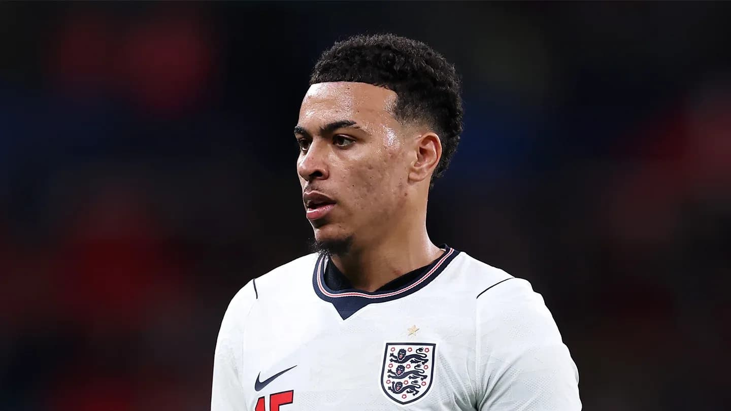 Player wearing England kit during match