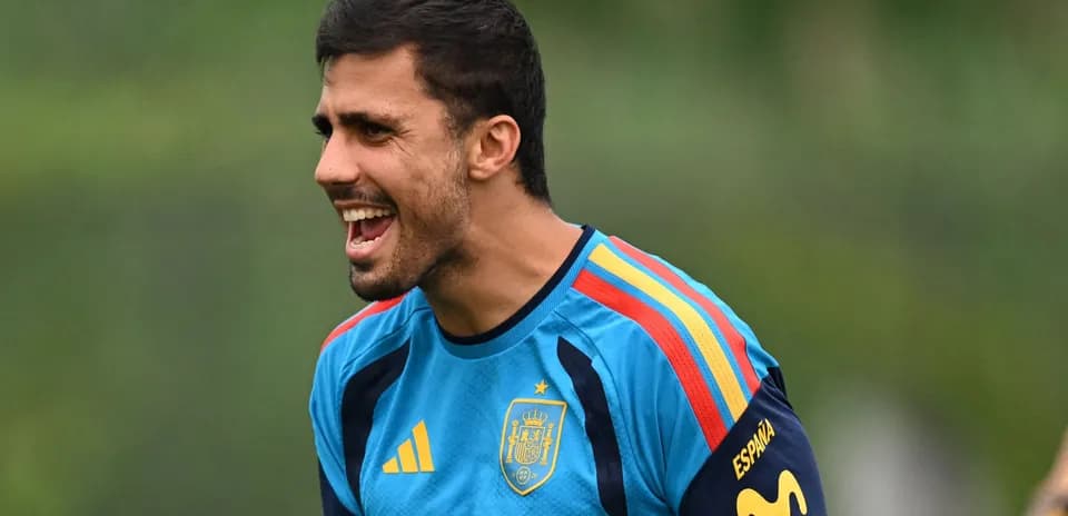 Player training with Spain national team jersey