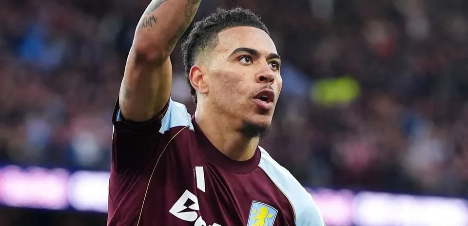 Aston Villa player celebrating during a match