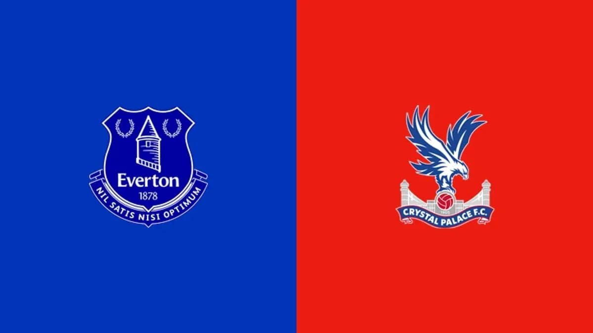 Logos of Everton and Crystal Palace FC