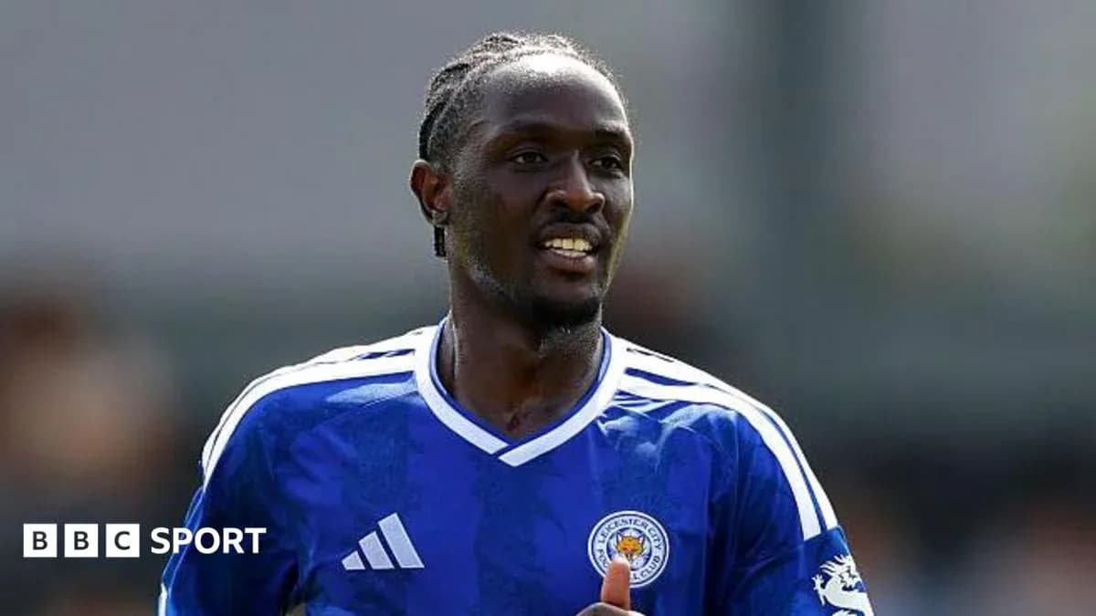 Player in Leicester City kit during training session
