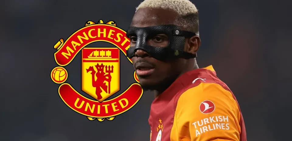 Player wearing mask in match with Manchester United logo