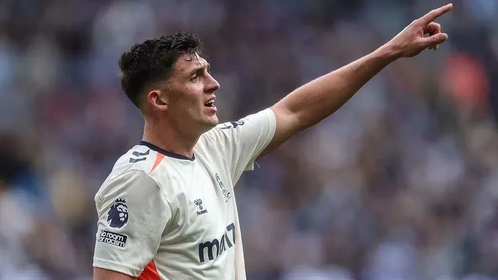 Player gesturing during a football match
