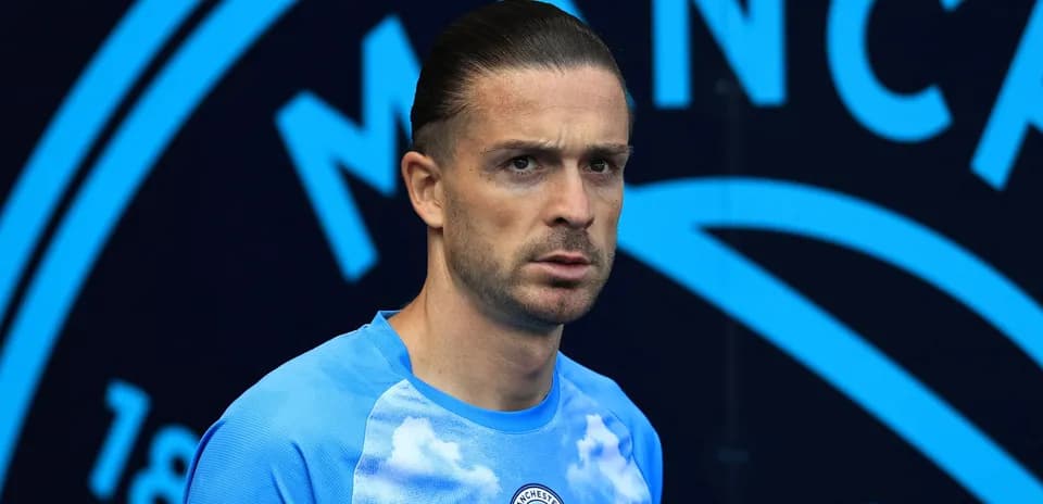 Player in Manchester City training kit at venue