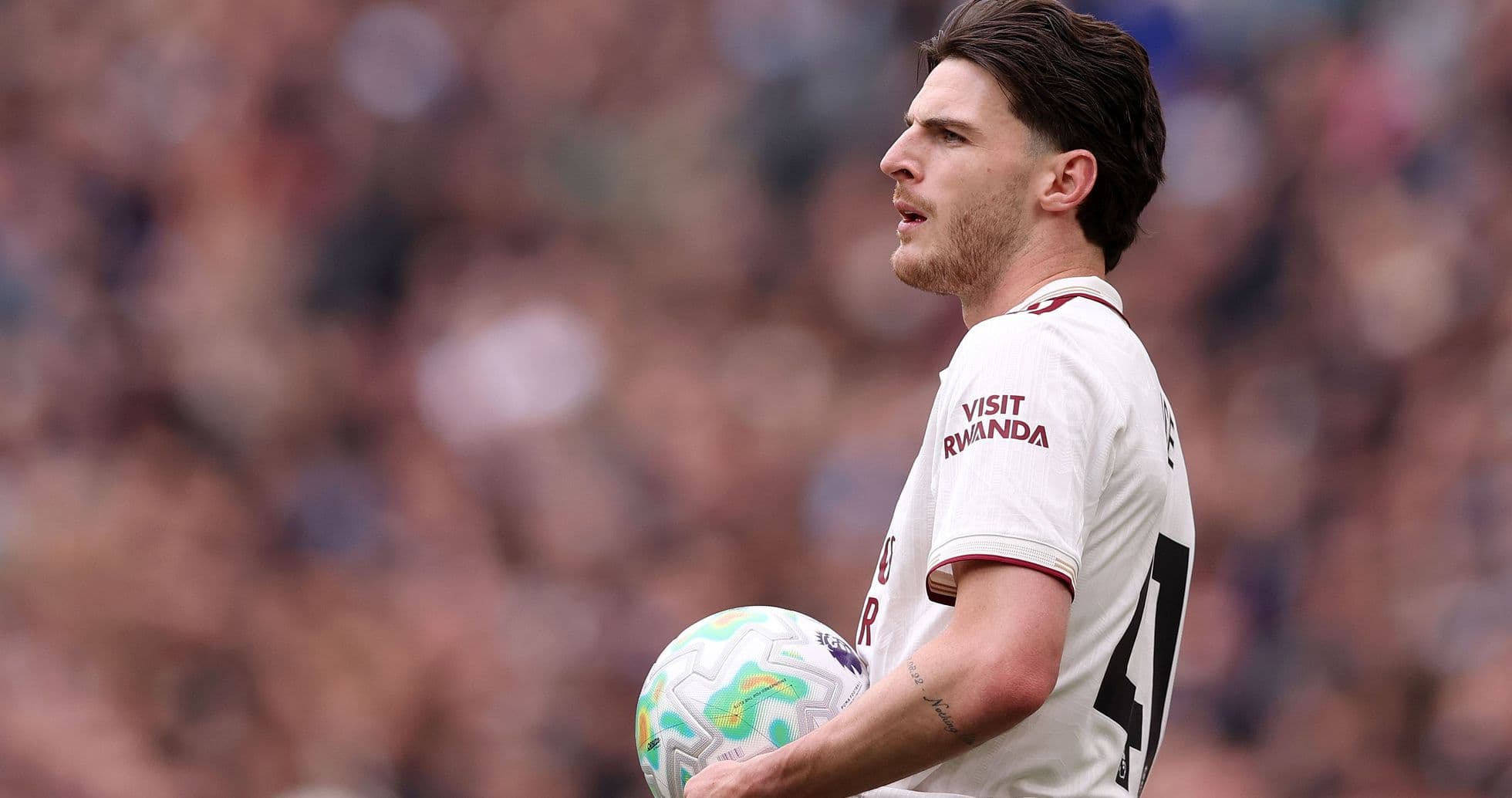 Player holding a ball during a match