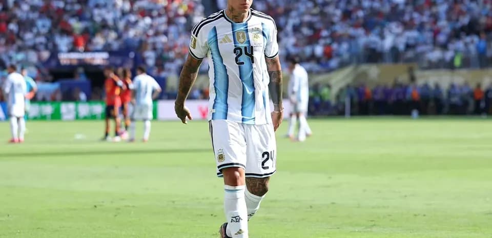 Player walking on field during match