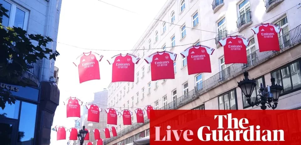 Arsenal jerseys displayed on street for promotion