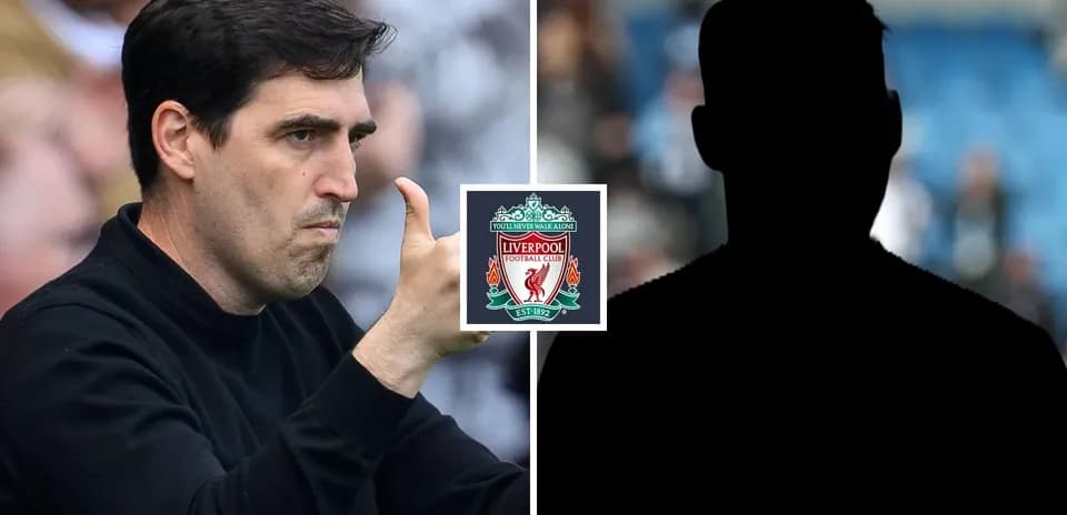 Coach gesturing with Liverpool logo and silhouette