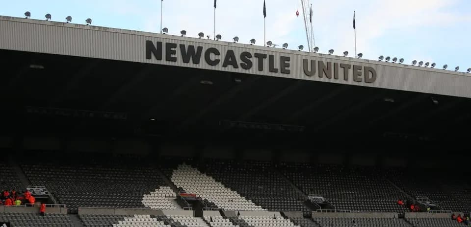 Newcastle United stadium exterior with empty seats