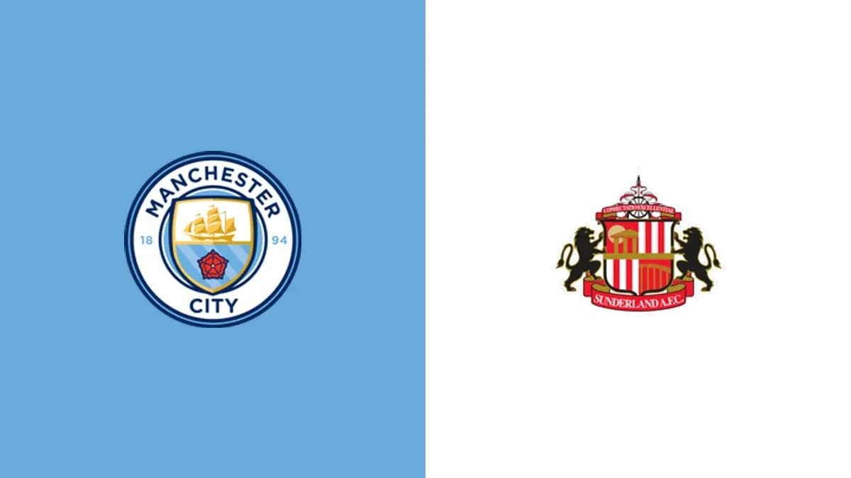 Logos of Manchester City and Sunderland AFC