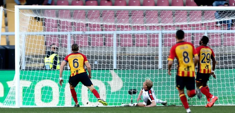 Goalkeeper fails to save a shot during match