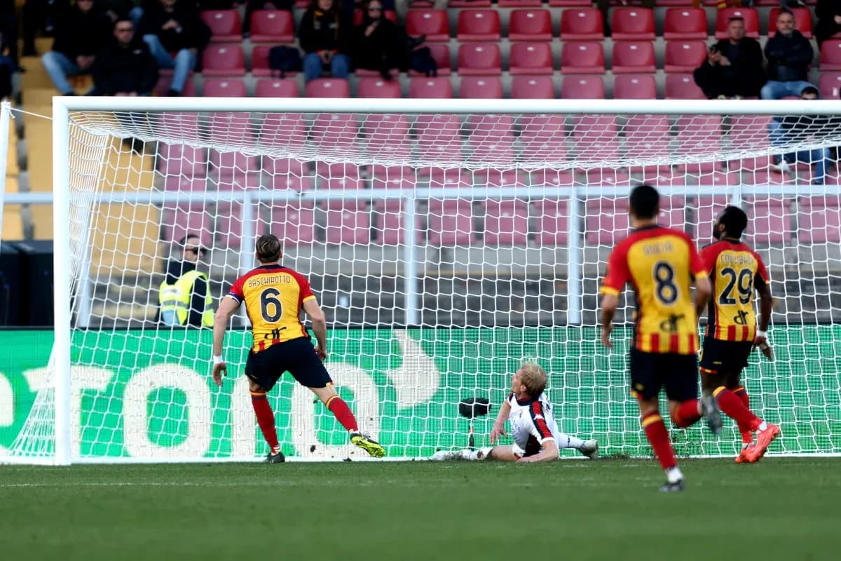 Goalkeeper fails to save a shot during match