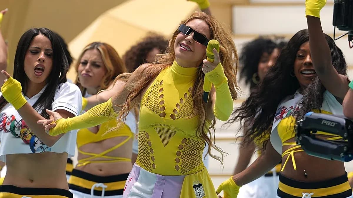 Dancers performing in colorful outfits during a routine